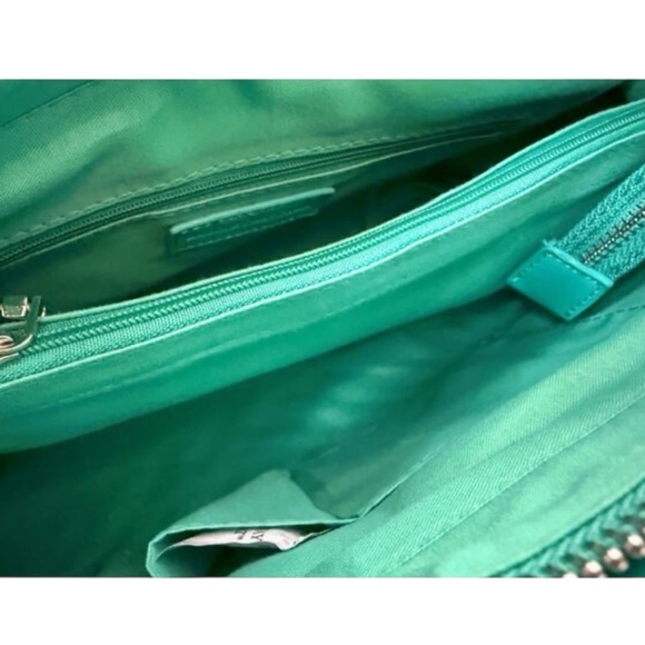 Badgley Mischka Diagonal Quilted Shoulder Bag Cobalt w/ Bridled Chain Strap NWT - Picture 10 of 11